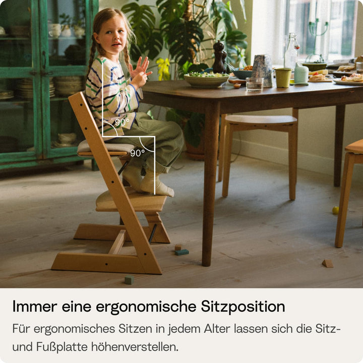 Tripp Trapp Stuhl von Stokke, Warm Brown - Verstellbarer, anpassbarer Stuhl für Kleinkinder, Kinder
