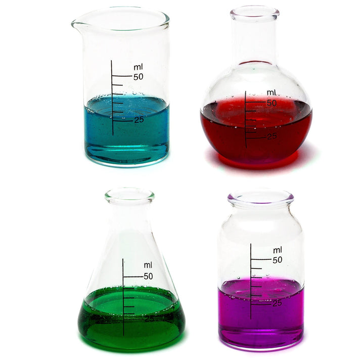 CKB LtdÃ‚® Set of 4 - Laboratory Chemistry Shot Glasses Drinks Shooters 50ml - Science Themed Novelt