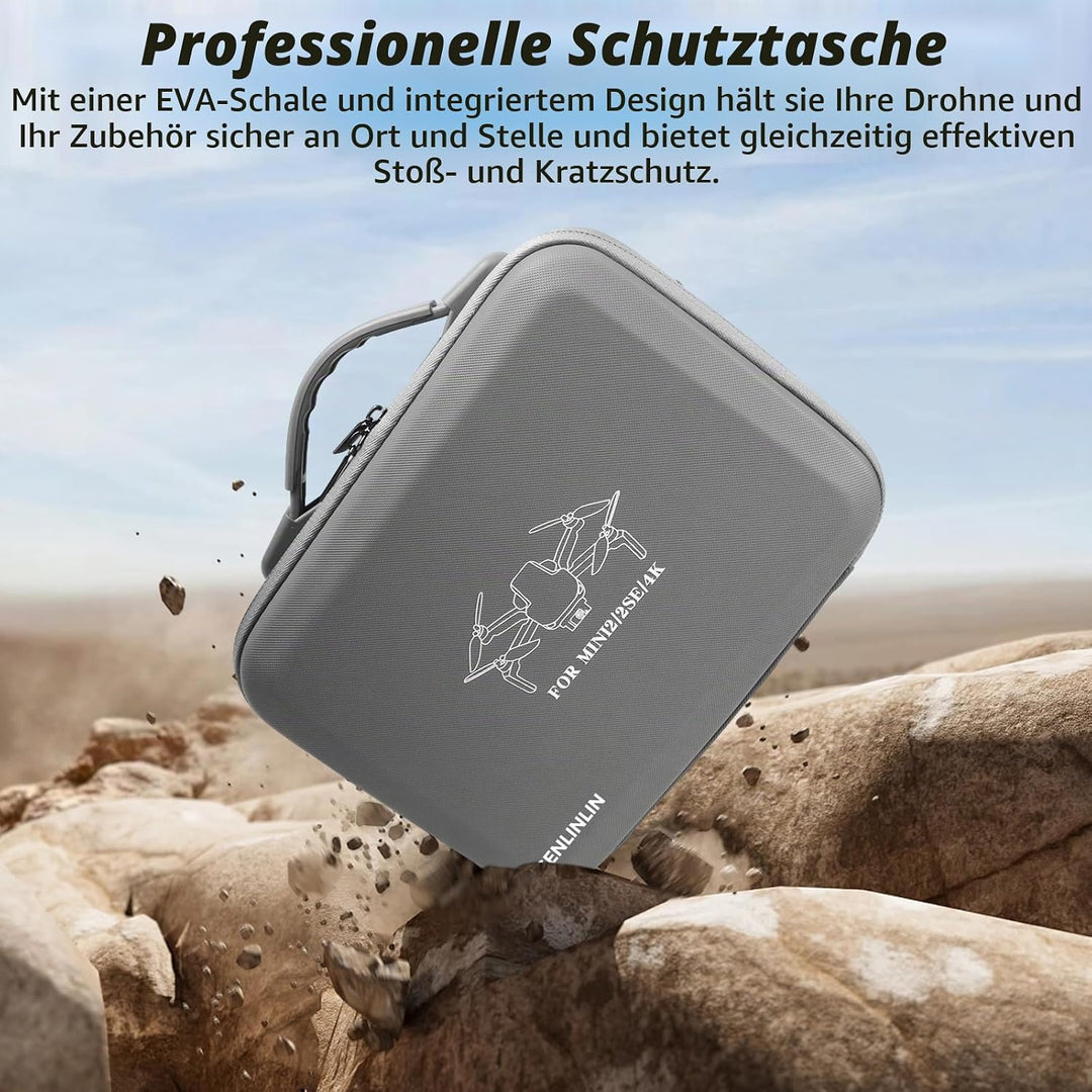 Tasche für DJI Mini 4K, MiNi 2 SE / 2 Drohne &amp; Zubehör, Kompakter, wasserdichter &amp; stossfester Mini-