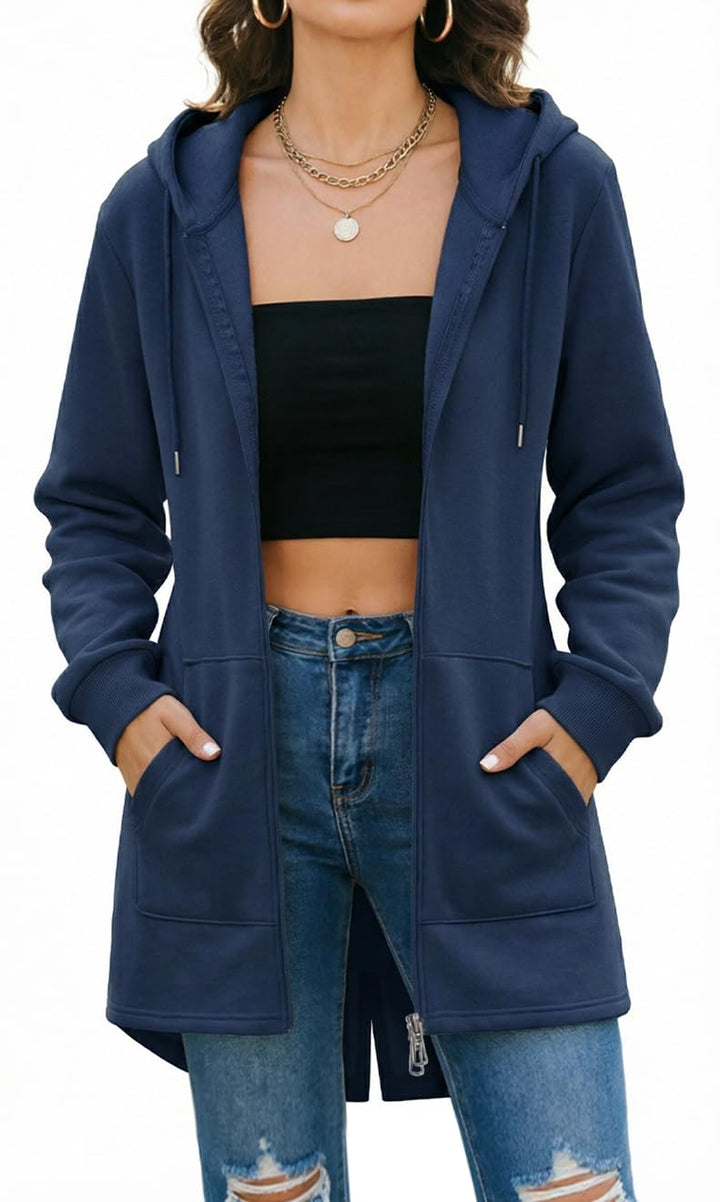 CMTOP Damen Sweatjacke Hoodie Kapuzenpullover mit Zipper Sweatshirt Jacke Langarm Pullover Kapuzenpu