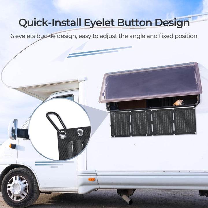 Renogy Solarpanels, E.Flex 30W tragbares, faltbares Solarpanel-Ladegerät, Schnellladung für iPhone,