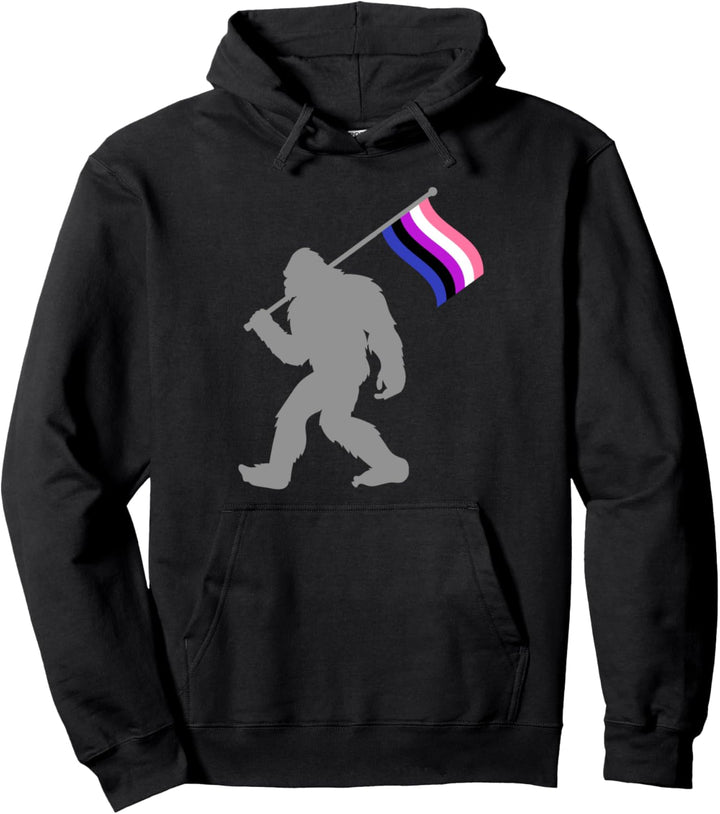 Genderfluid Pride Flagge auf Genderfluid Pullover Hoodie