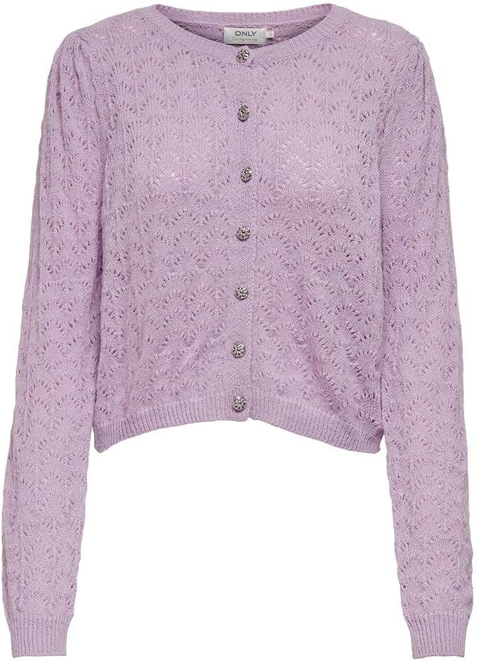 ONLY Damen Strickjacke Malou helllila L