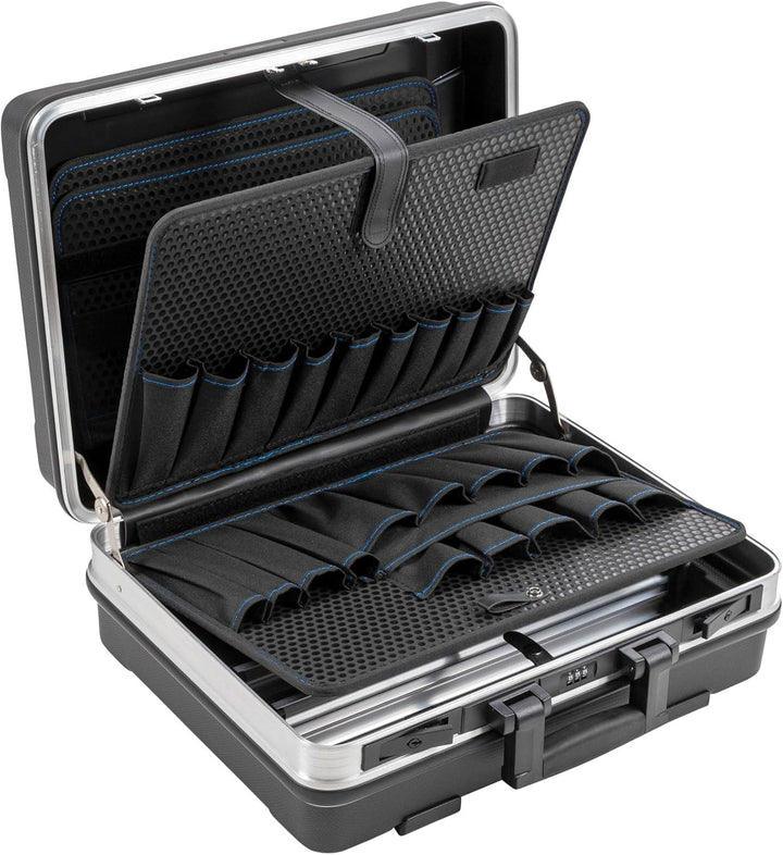 B&W Werkzeugkoffer BASE mit Werkzeugeinsteckfächern (Koffer aus ABS, Volumen 28,1l, 46,3 x 35,5 x 17