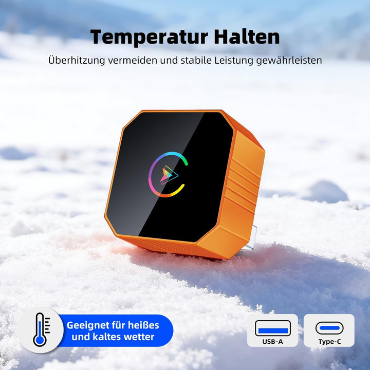 Wireless CarPlay Adapter für iPhone, 2026 Upgrade Wireless Carplay, Plug und Play, USB/Type-C, Schne