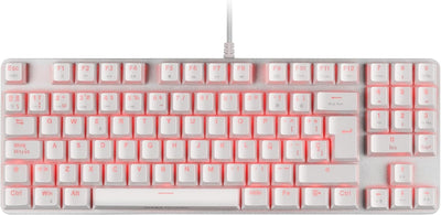 Mars Gaming MKREVOPROWBRES Weiss, Mechanische RGB Gaming Tastatur, TKL+ NUM, Braun Switch, Spanisch