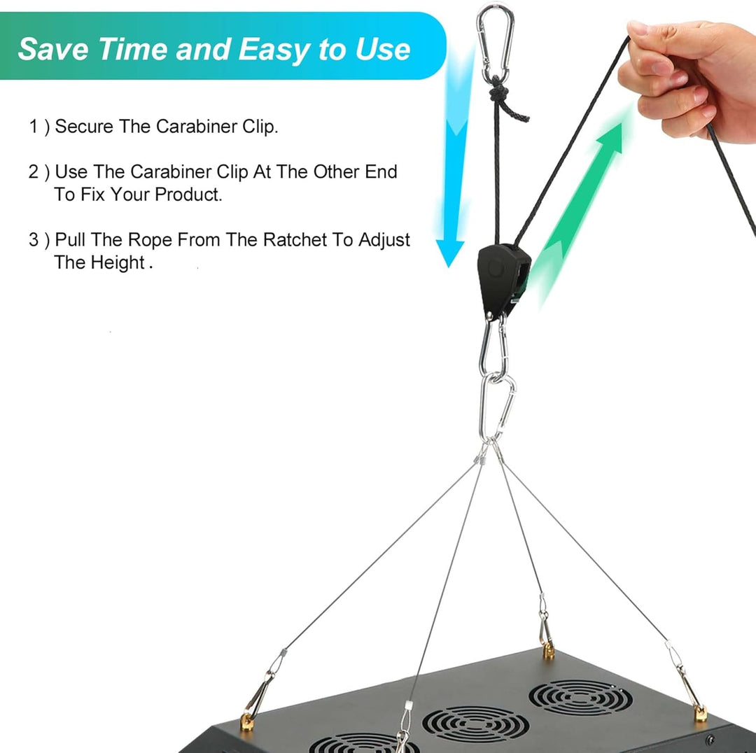 BOSYTRO 4 Paar（8 Stück） 1/8 Zoll Ratchet Hanger Heavy Duty Einstellbare Ratsche Seil Aufhänger Verst