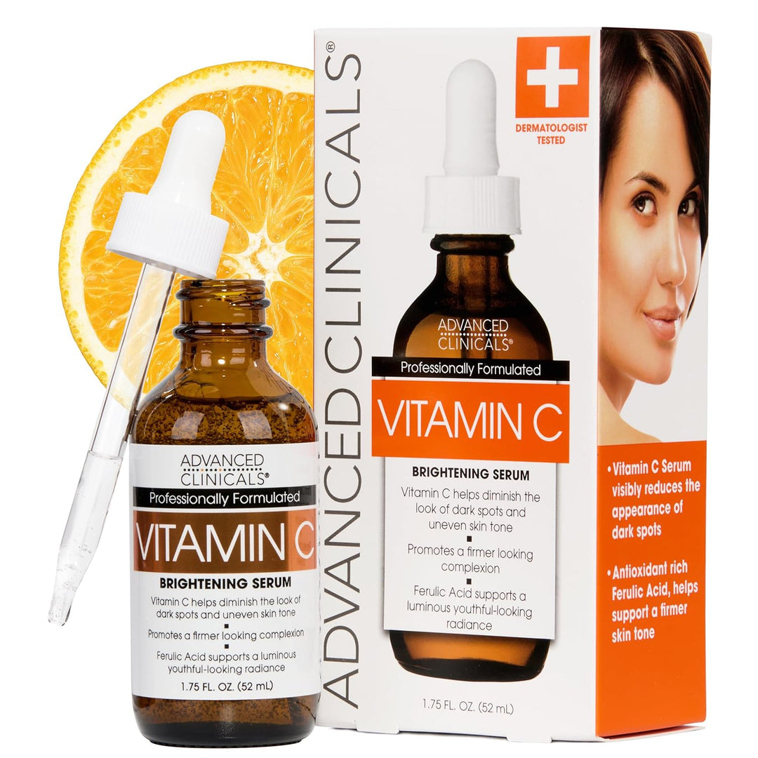 Advanced Clinicals Vitamin C Anti-Aging-Serum für dunkle Flecken,ungleichmässige Hautfarbe,Krähenfüs