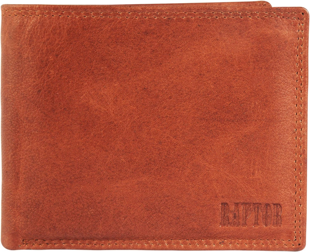 Raptor Herren Geldbörse - Echtleder braun. Format 12 x 10 cm | RA40007-003