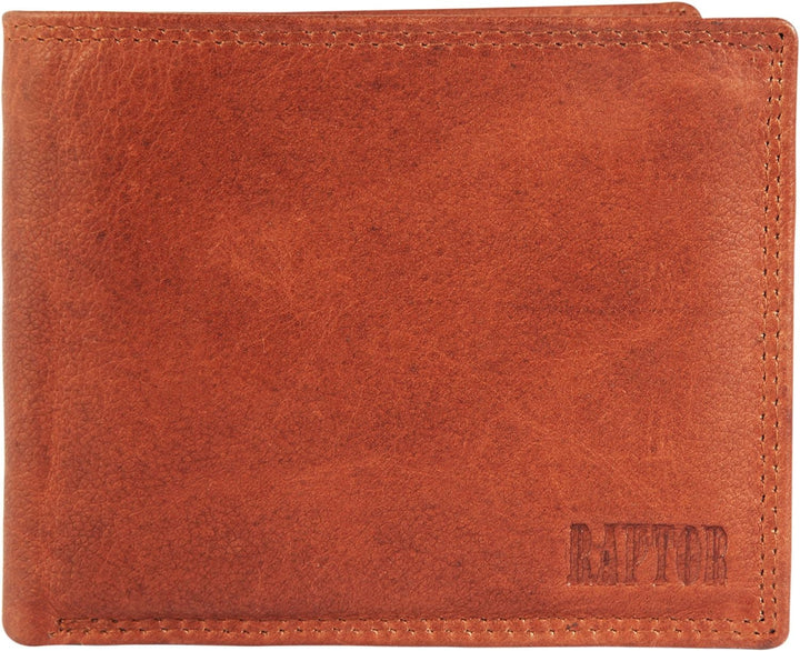 Raptor Herren Geldbörse - Echtleder braun. Format 12 x 10 cm | RA40007-003