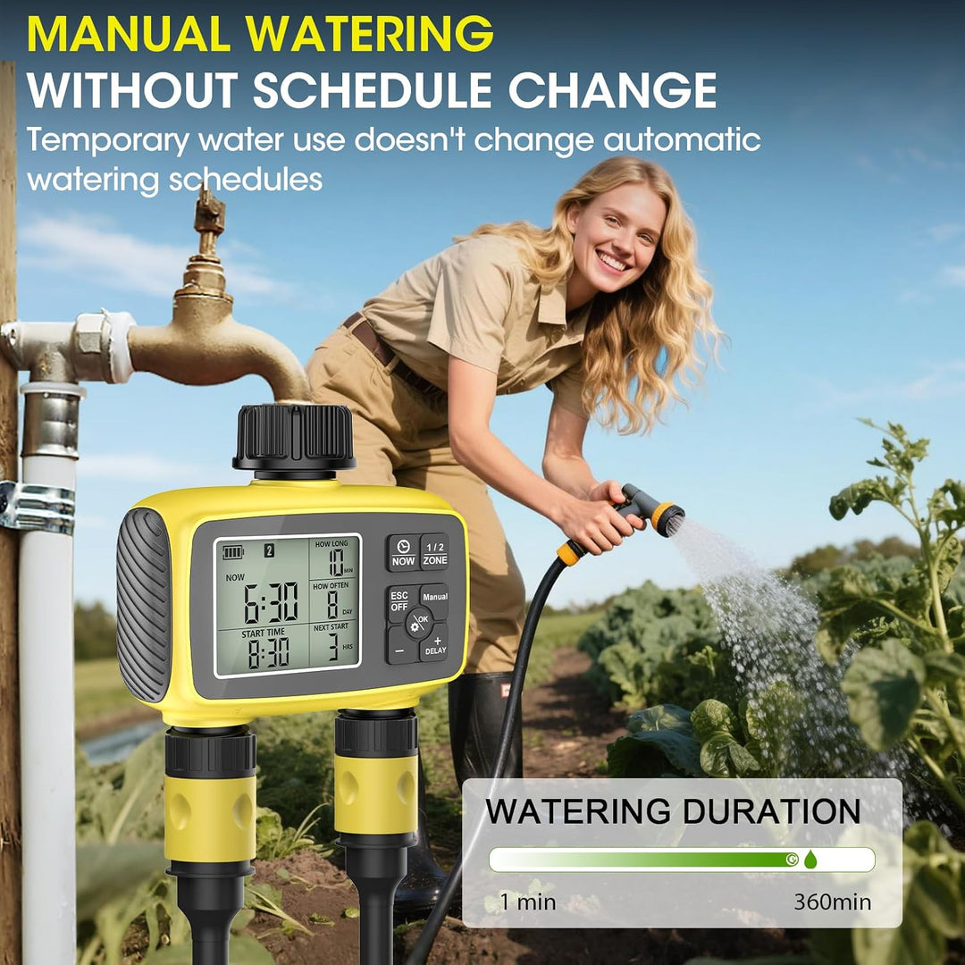 Gartenbewässerung Wasser Timer, Bewässerungssteuerung für Garten | Flexible Bewässerung Dank mit 2 A