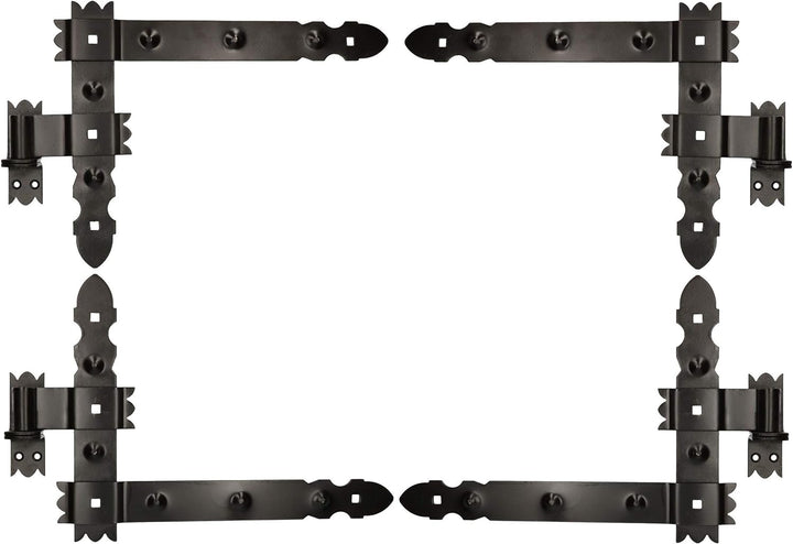 KOTARBAU® Winkelband 400 x 300 mm mit Kloben 2 Paar Fensterladenband Winkelscharnier Türband Torband