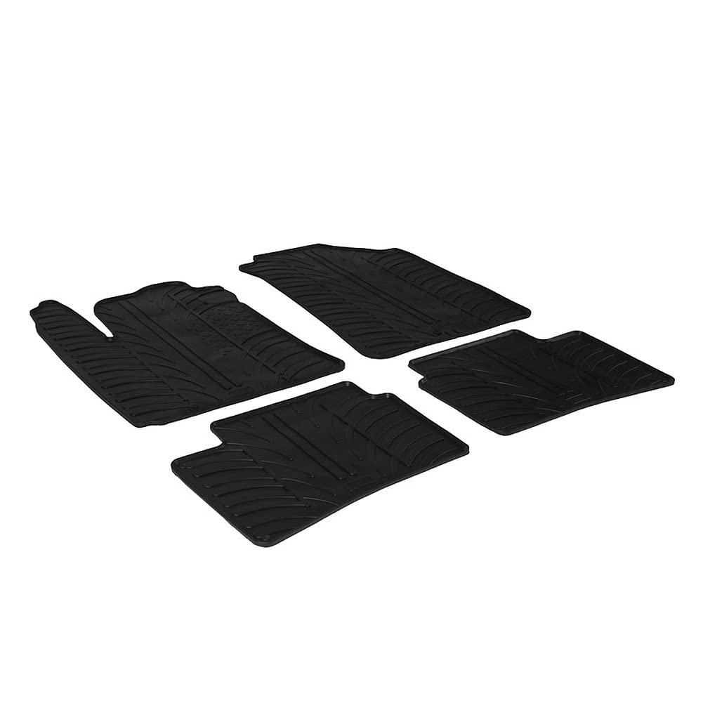 Gledring Satz Gummimatten kompatibel mit Hyundai i10 2014-2020 (T Profil 4-teilig + Montage-clips)