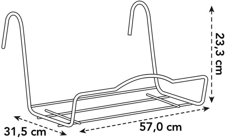 elho Supports Metall 60 - Zubehör für Balkon & Aussen Zubehör - Ø 58.5 x H 22.5 cm - Schwarz/Anthraz