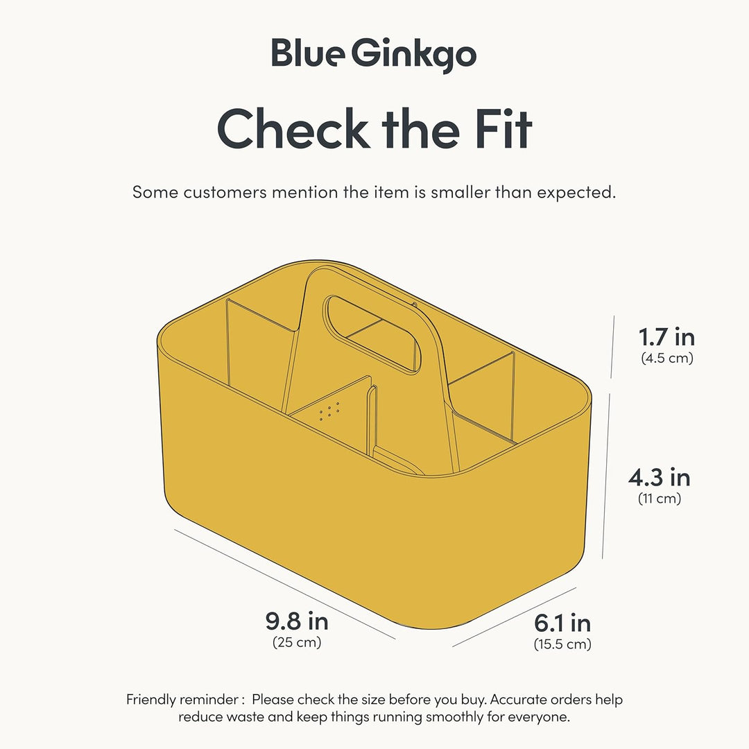 BLUE GINKGO Stapelbarer Organizer-Caddy – Tragbare Aufbewahrung aus Korea für Bad, Büro, Bastel- ode