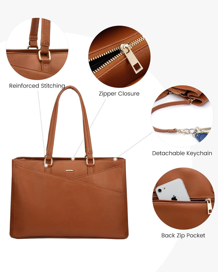 LOVEVOOK Laptop Handtasche Damen, Laptoptasche 15,6 Zoll Mittelgross Arbeitstasche Lehrertasche Shop