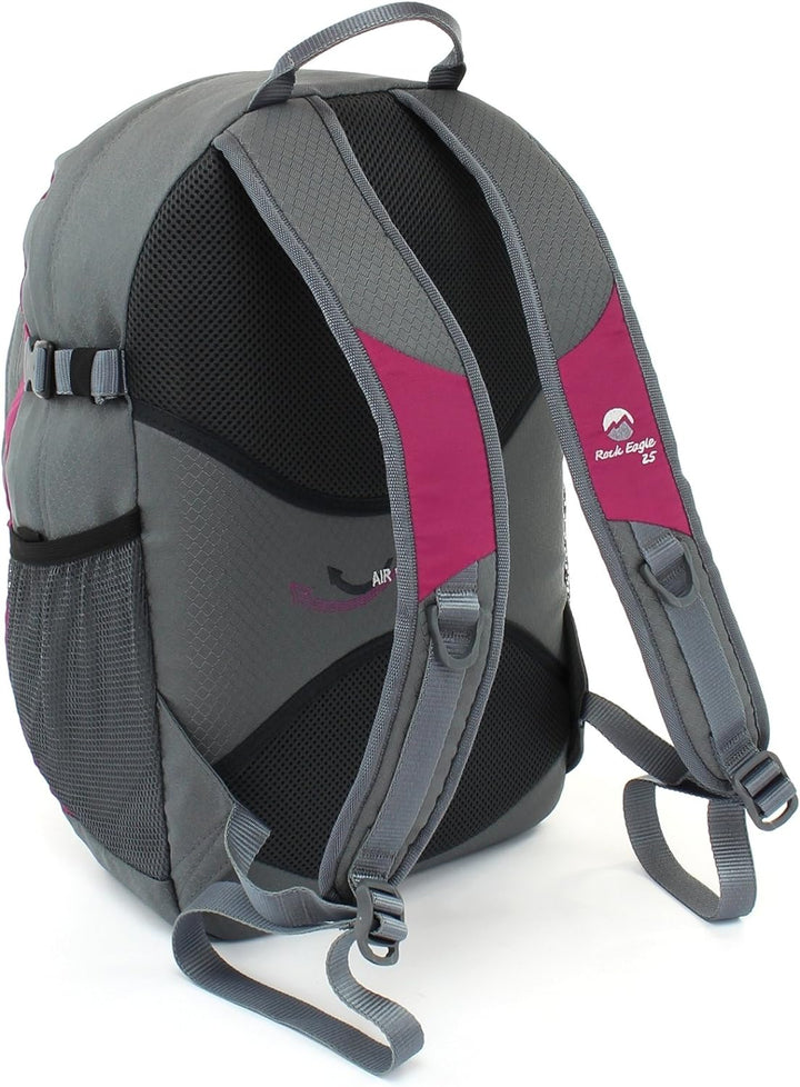 Schulrucksack Tashev Outdoors Rock Eagle 25" Rucksack Wanderrucksack aus Ripstop Polyester (Grau & P