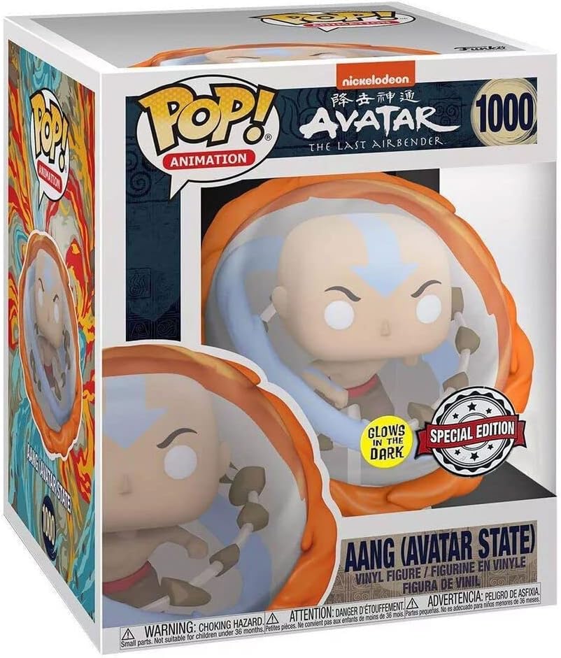 Pop 195192 Funko Aang Avatar State Glows in The Dark Edition Special 1000