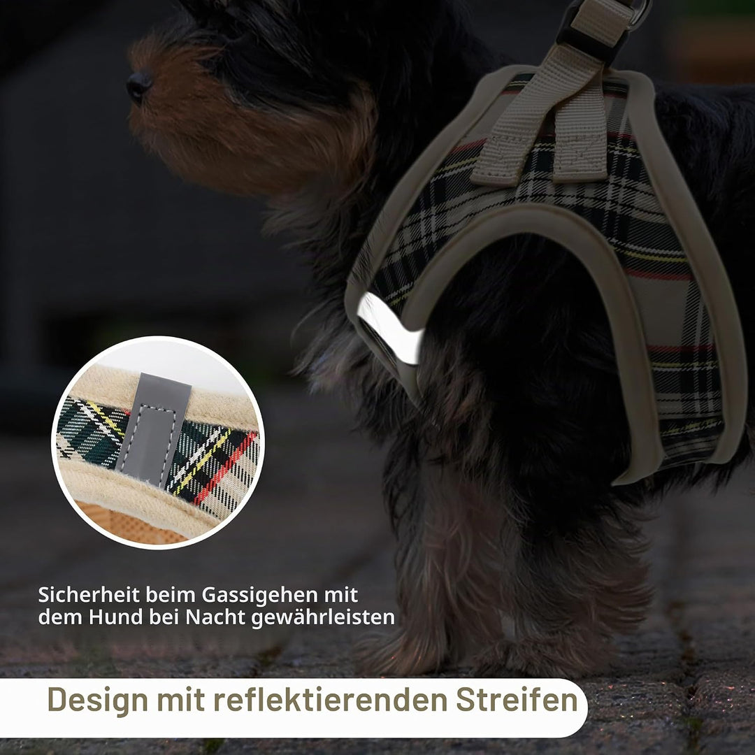Step-in Hundegeschirr Kleine Hunde mit Leine Anti-Zug Verstellbar Weiches Netzgewebe Welpengeschirr