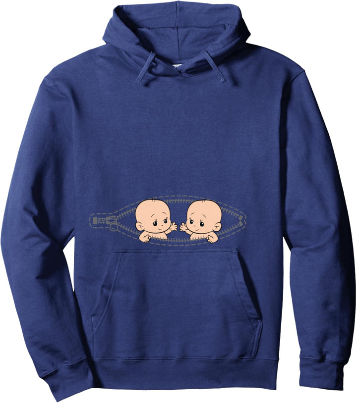 Schwangere Mutter von Zwillingen Schwangerschaft Pullover Hoodie