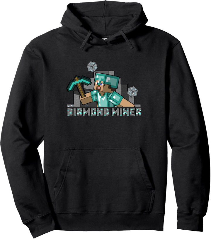 Minecraft Steve Diamantenbergmann Pullover Hoodie