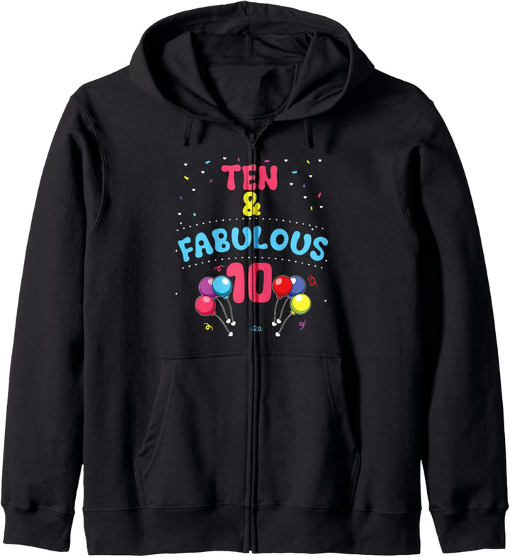 Lustige Dekoration Zum 10. Geburtstag Für Mädchen Und Jungen Kapuzenjacke