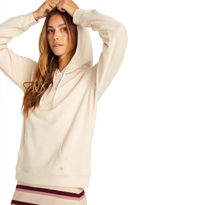 Volcom Damen Lil Pullover Fleece Hoody Kapuzenpulli M Creme 1, M Creme 1