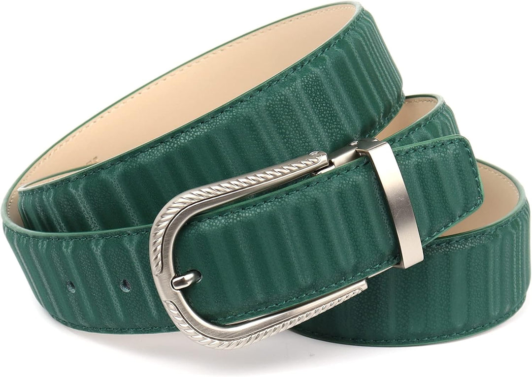 Anthoni Crown Damen Ledergürtel Gürtel 80 Grün, 80 Gr&#xFC;n