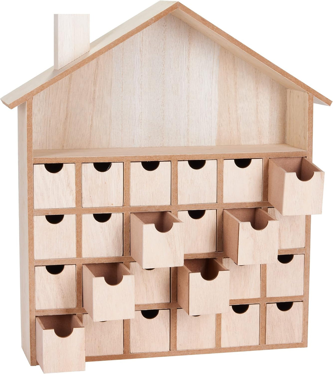 BRUBAKER Adventskalender zum Befüllen mit 24 Schubladen - Wiederverwendbarer DIY Weihnachtskalender