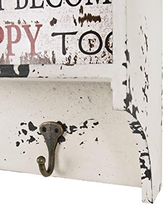 HAKU Möbel Wandgarderobe, MDF, Motiv-vintage, B 65 x T 15 x H 40 cm Motiv-vintage 65 x 15 x 40 cm, M