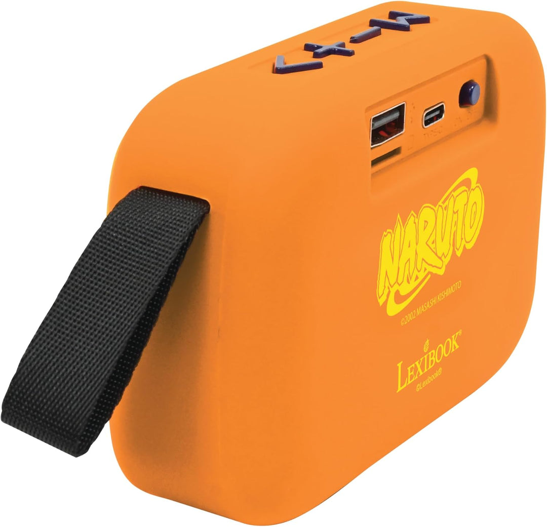 Lexibook, Naruto, Tragbarer Bluetooth-Lautsprecher, kabellos, USB-C, SD/TF-Karte, wiederaufladbarer