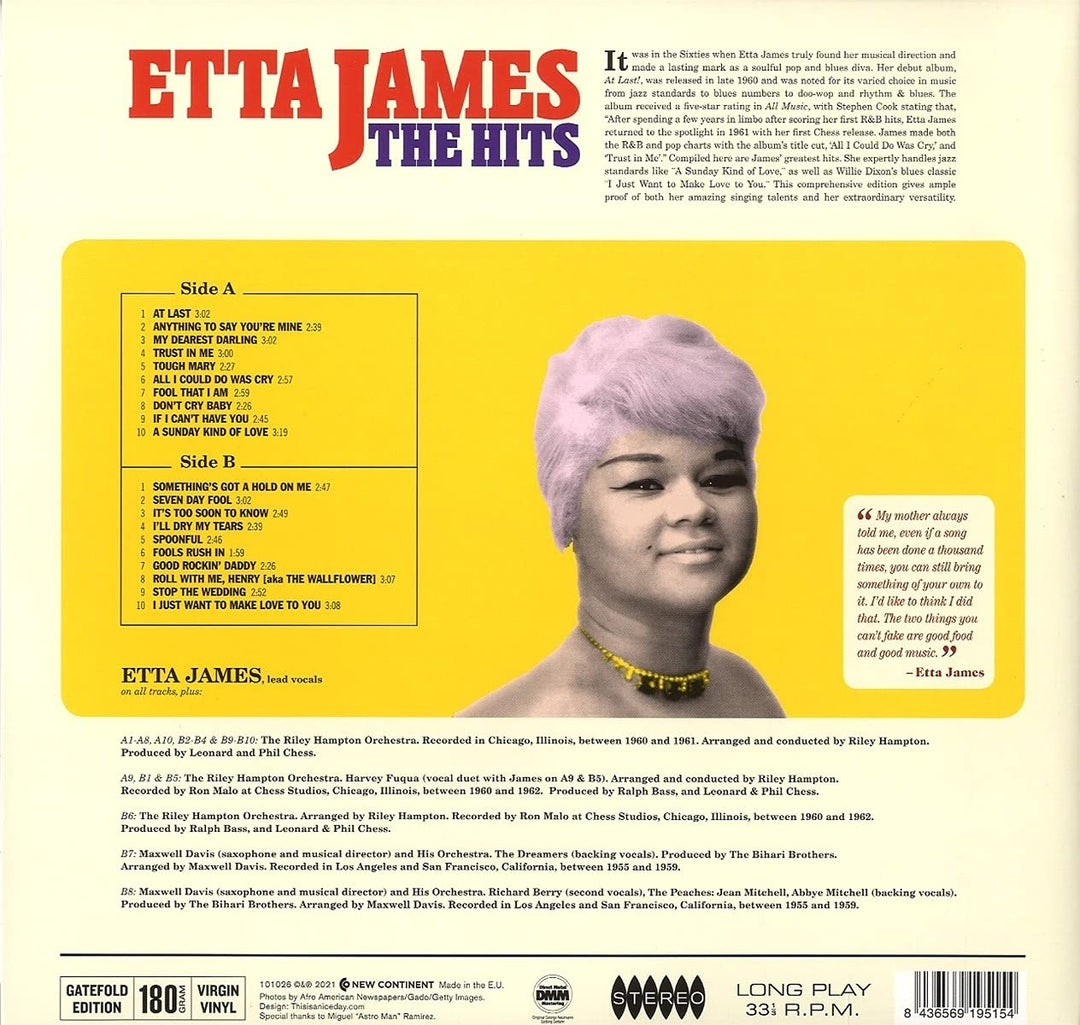 Etta James-the Hits, Vinyl