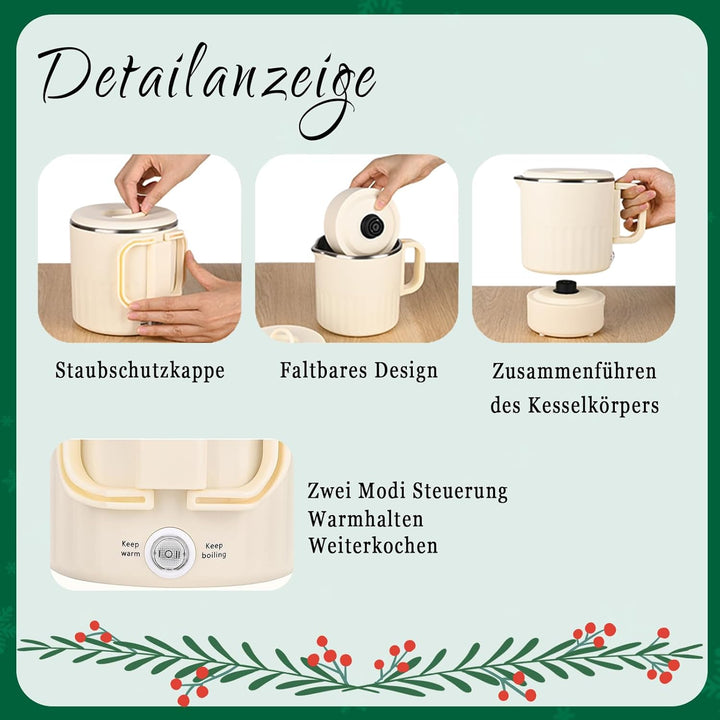 OKYUK Kerzen Selber Machen Set mit Wachsschmelzer, 1000ml Wachsschmelztopf mit Ausgiesser, 6 Kerzenf