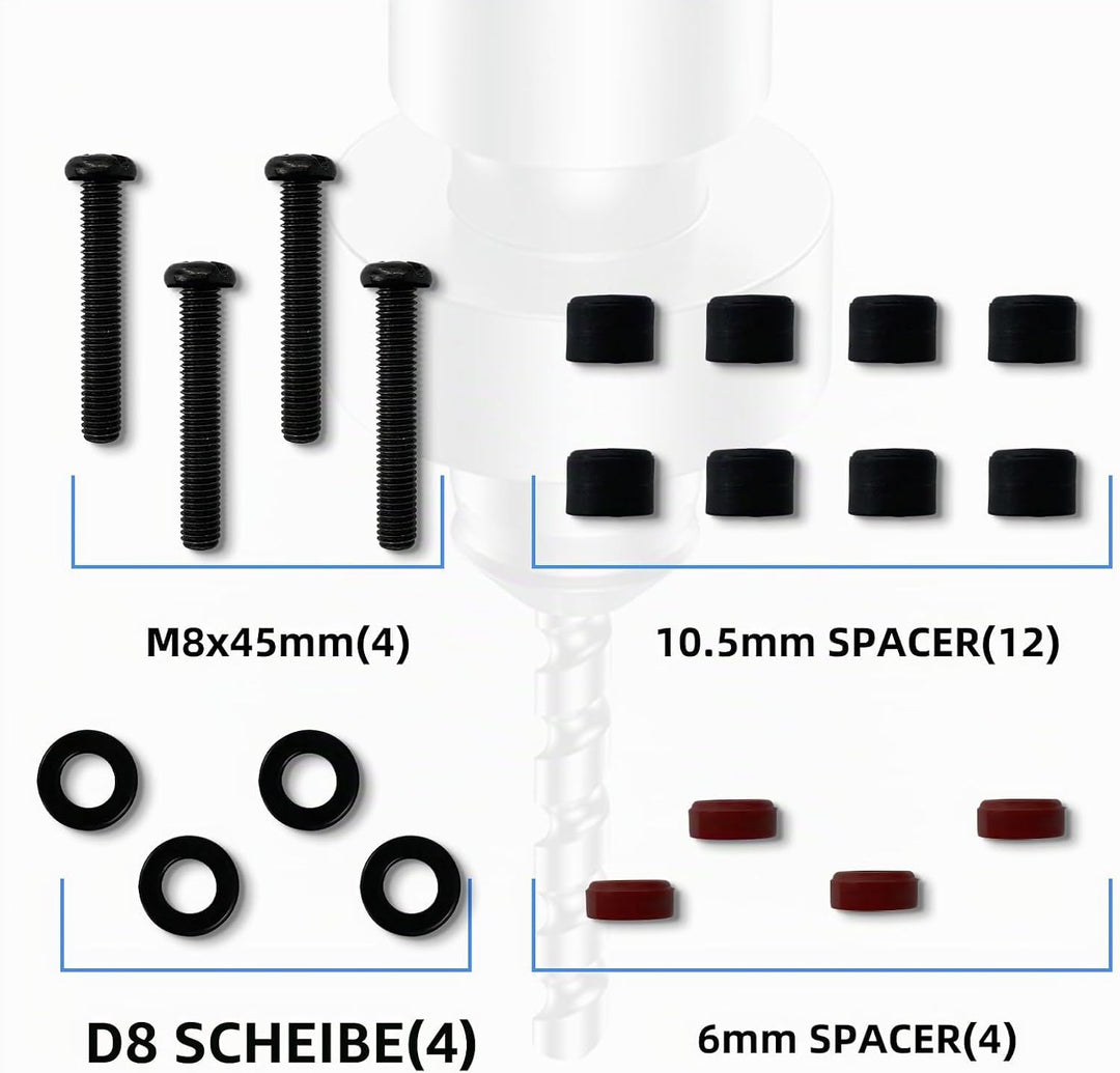 suptek M8 Schrauben für Samsung TV, M8x45mm TV Montageschrauben Schrauben mit Unterlegscheibe TV-Sch