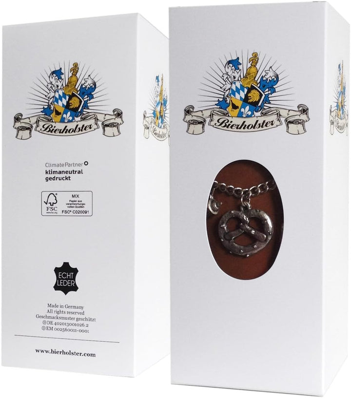 Brotzeit-Charivari 0,5l - Das Original aus echtem Leder - Bier Holster Bierhalter