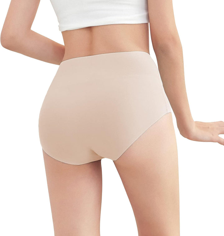 FallSweet No Show Slip mit hoher Taille Unterwäsche für Damen Seamless Panties, 5er Pack, 2schwarz2b