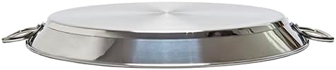 Guison Edelstahl-Bratpfanne mit Sandwichboden, silber, 40 cm Diametro 40 cm