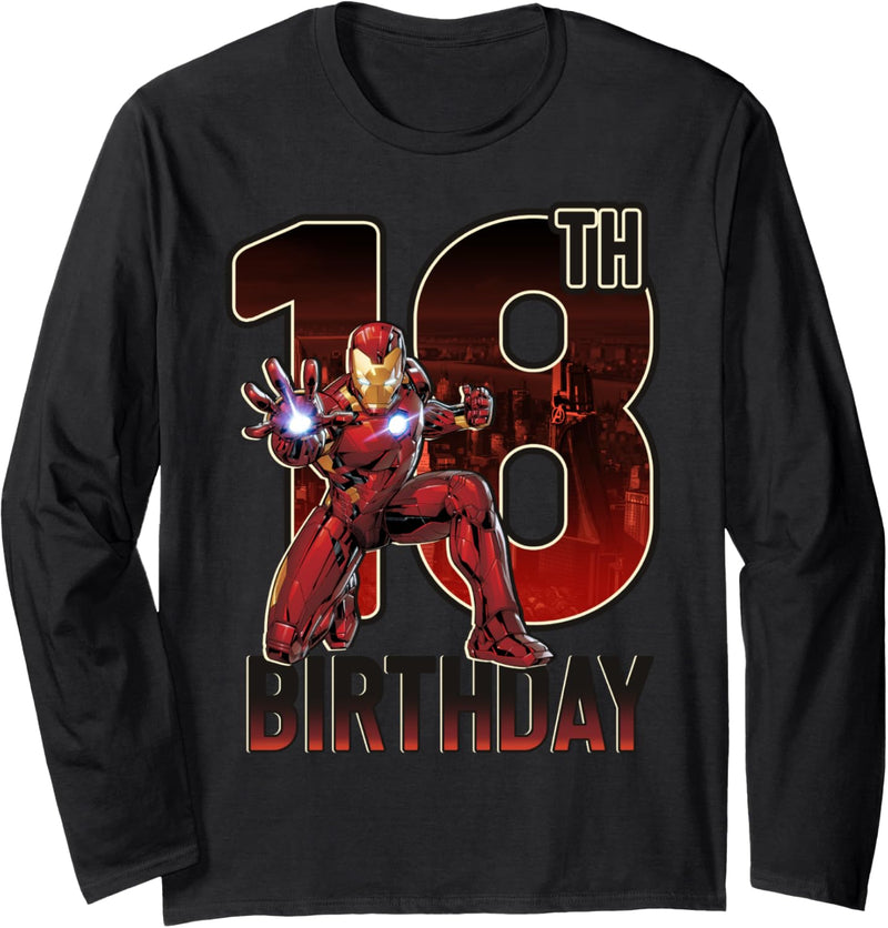 Marvel Iron Man 18th Birthday Action Pose Langarmshirt