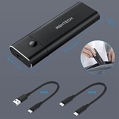 Aluminum M.2 NVMe SATA SSD Gehäuse RSHTECH M.2 NVMe USB Adapter RTL9210B chip unterstützt USB 3.1 Ge