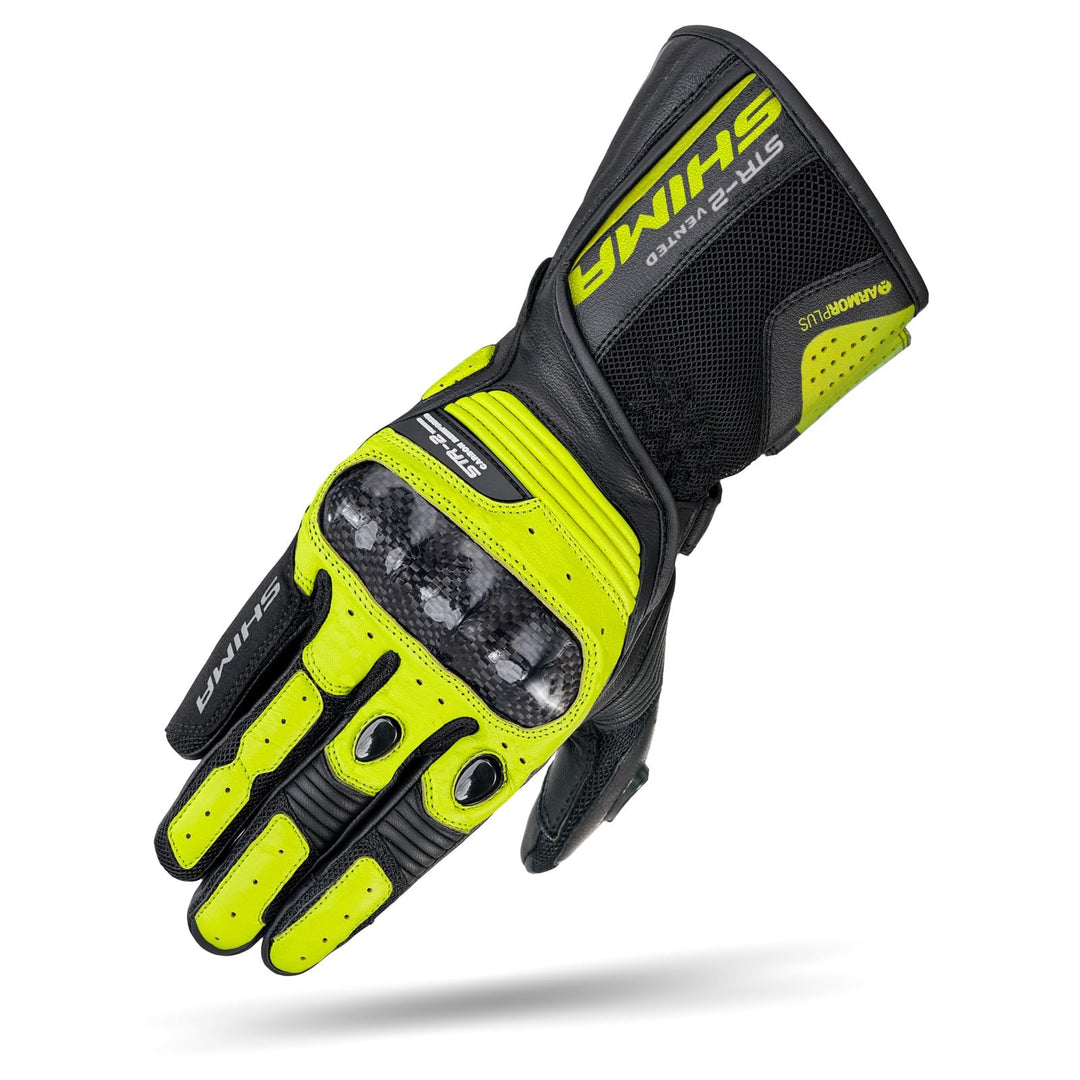 SHIMA STR-2 Motorradhandschuhe für Männer - Touchscreen Sommer Sport Leder belüftet Biker Handschuhe