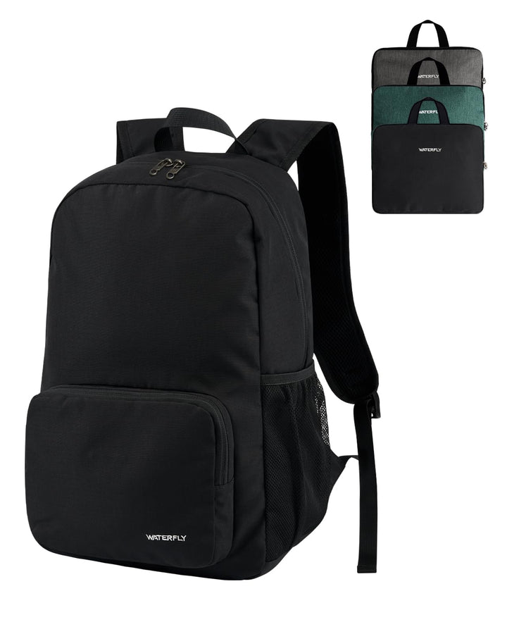 WATERFLY Rucksack Faltbar Tagesrucksack 20L: Wanderrucksack Faltrucksack Leicht Klapprucksack Daypac