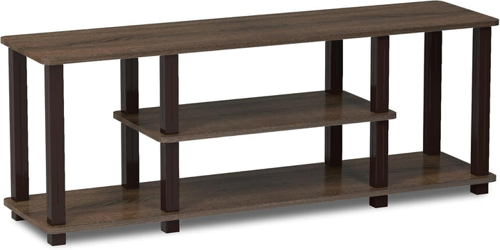 Furinno Entertainment/TV-Regal mit unterschiedlichen Ablageflächen, Walnuss/Braun, 29.72 x 111.25 x