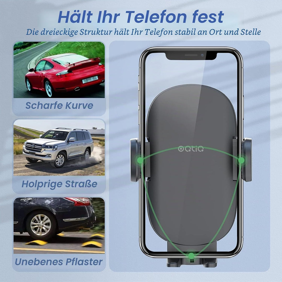 OQTIQ 13" Handyhalterung Auto Schwanenhals, Starke Saugnapf Handyhalterung für Armaturenbrett & Wind