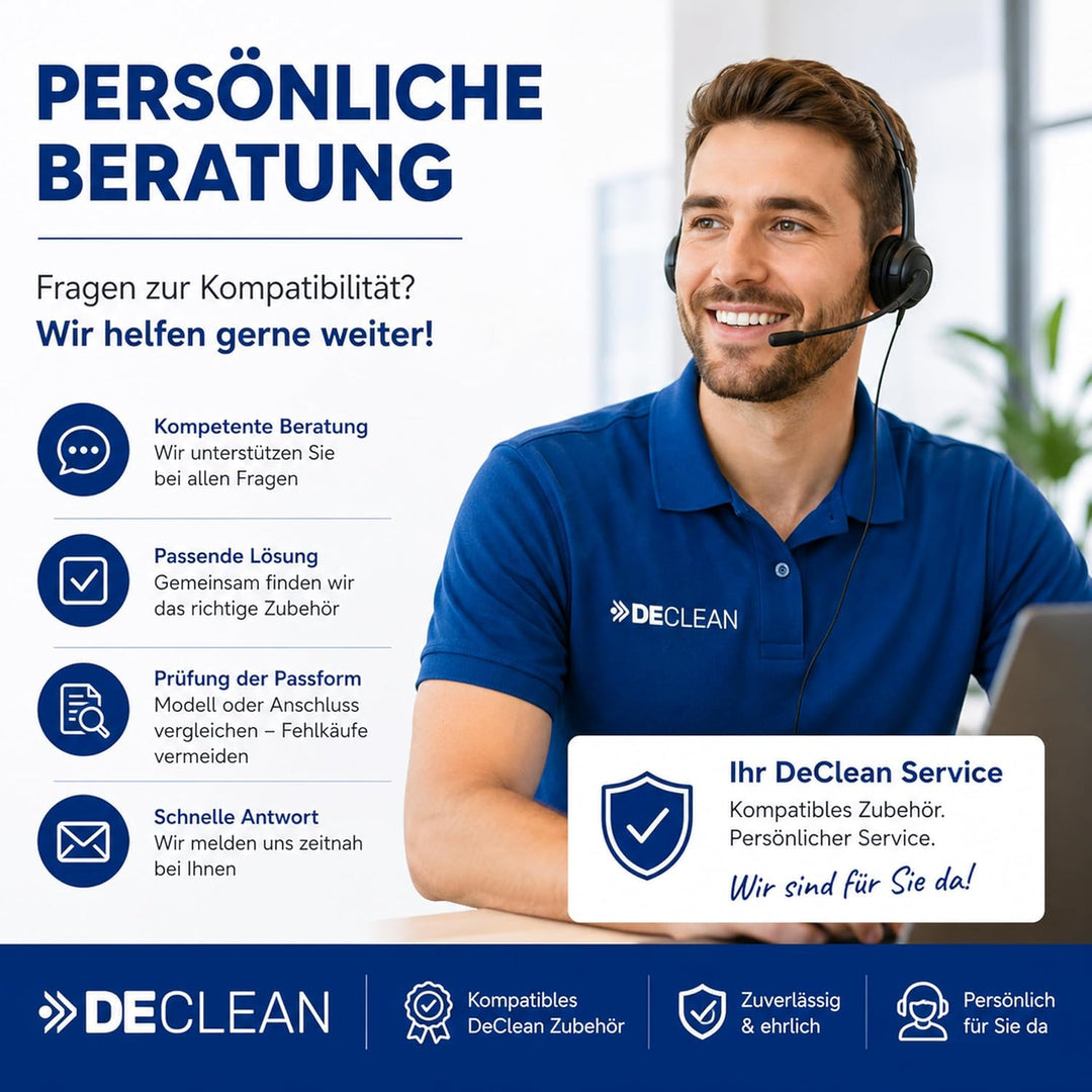 DeClean PREMIUM universale 30-37mm Staubsaugerdüse Kombidüse Hartbodendüse Rohre 30-37 mm kompatibel