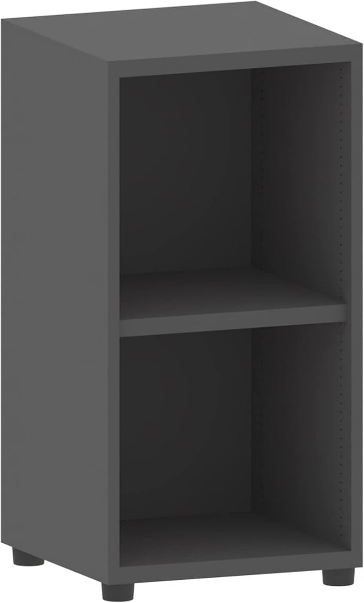 Aktenregal 2 Fächer| Büroregal 2 OH 40x40x77cm aus Holz | Büromöbel Ordnerregal Bücherregal Regal Ho