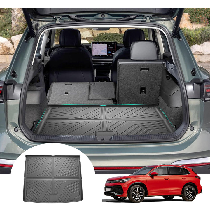 GAFAT Kompatibel mit Neu VW Tiguan 3 2024 2025 2026 Kofferraummatte, Leicht zu Falten, Ti-guαn III a