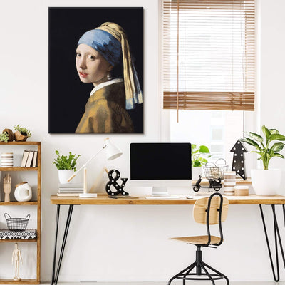 PICANOVA – Jan Vermeer – Girl With a Pearl Earing 60x80cm – Bild auf Leinwand – Premium Kunstdruck A