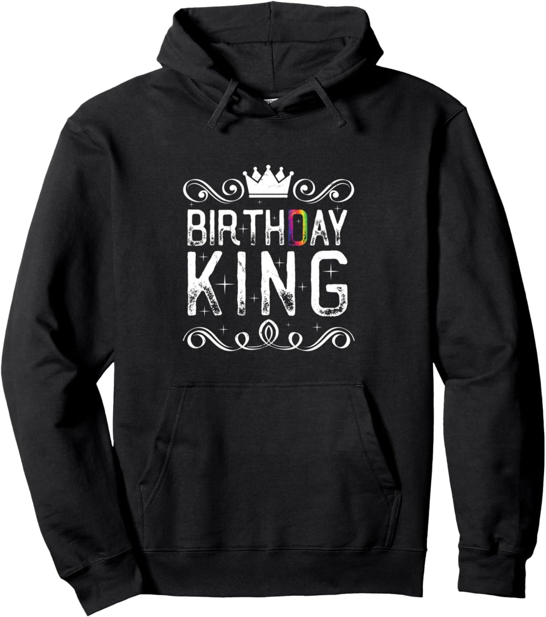 Crown Rainbow Birthday King LGBT Birthday Pullover Hoodie