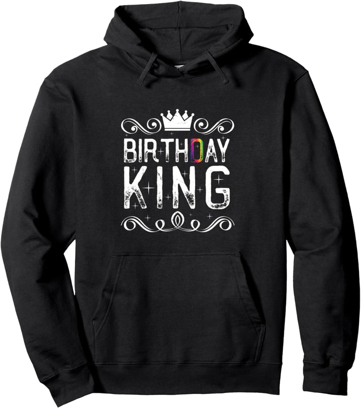 Crown Rainbow Birthday King LGBT Birthday Pullover Hoodie