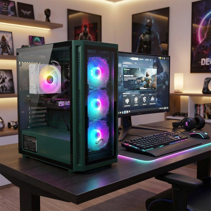 STGsivir Gaming PC, GeForce RTX 3050 6GB GDDR6,Core i7 bis zu 3.9Ghz,16G DDR,1TB SSD,WLAN 6,BT5.0,RG